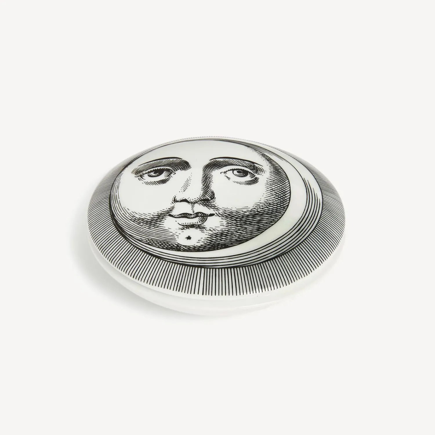 Small Containers<Fornasetti Round Box Luna White/Black