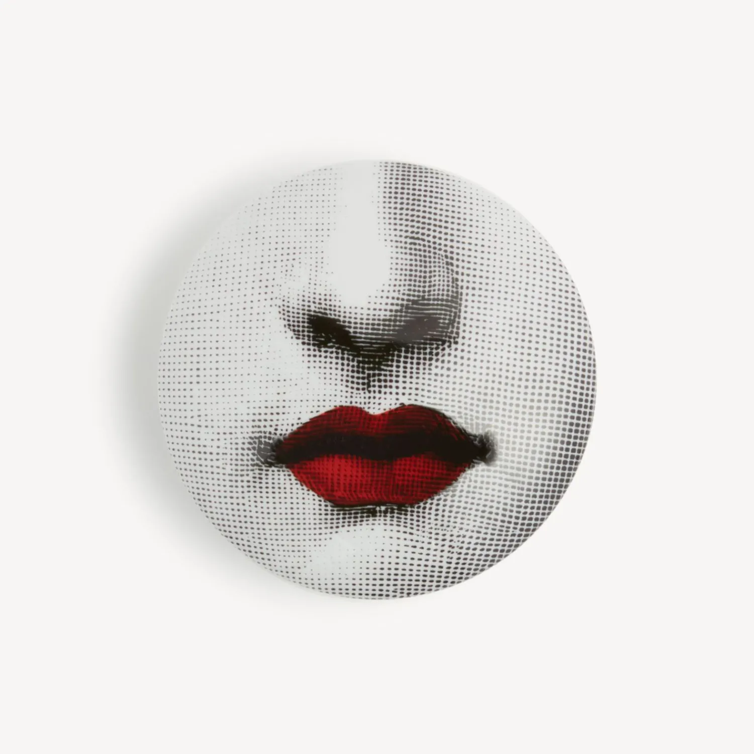 Small Containers<Fornasetti Round Box Red Lips - Tema E Variazioni N.397 White/Black/Red