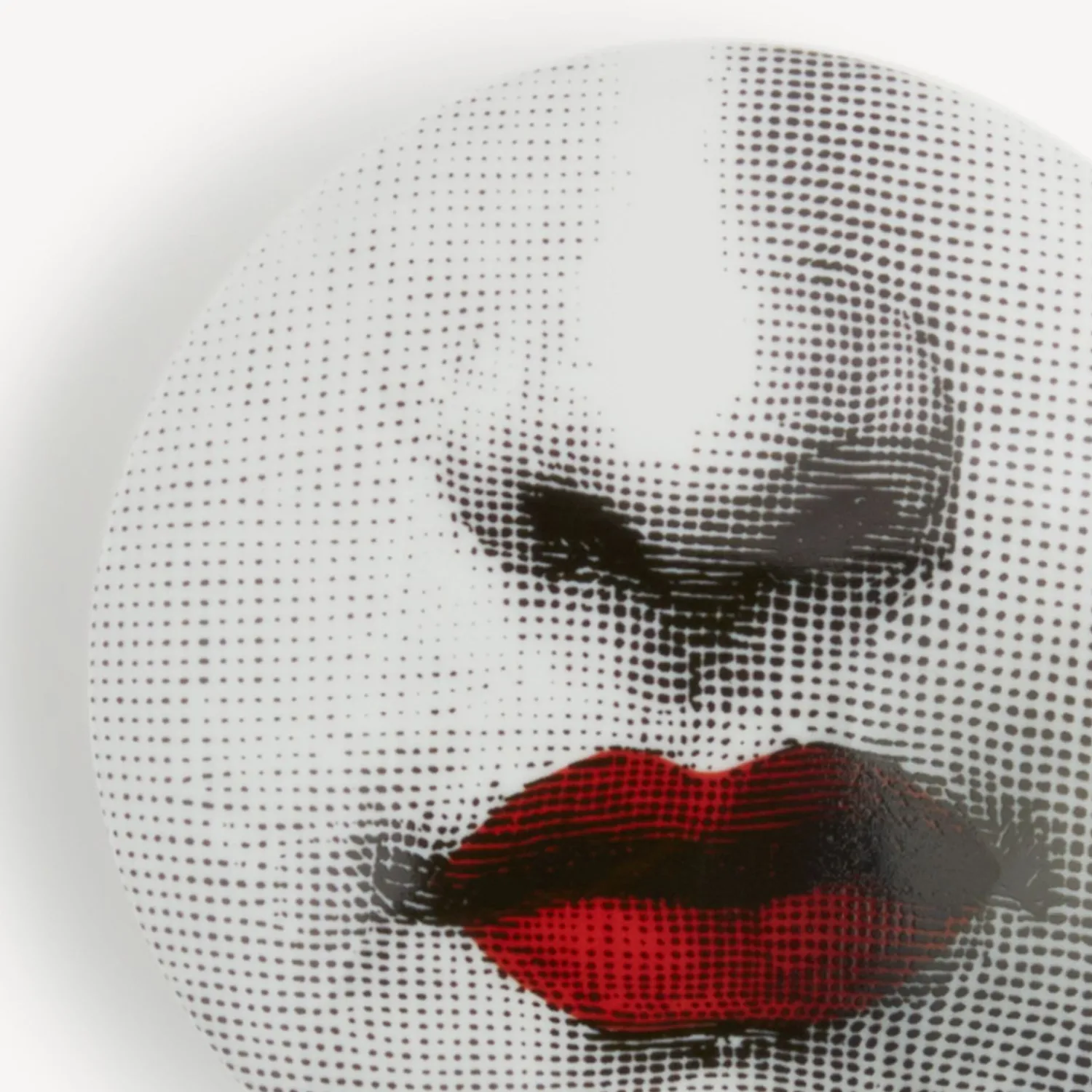 Small Containers<Fornasetti Round Box Red Lips - Tema E Variazioni N.397 White/Black/Red