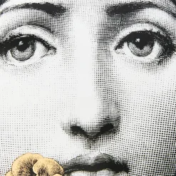 Small Containers<Fornasetti Round Box Tema E Variazioni N.137 White/Black/Gold