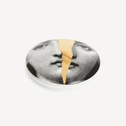 Small Containers<Fornasetti Round Box Tema E Variazioni N.10 White/Black/Gold