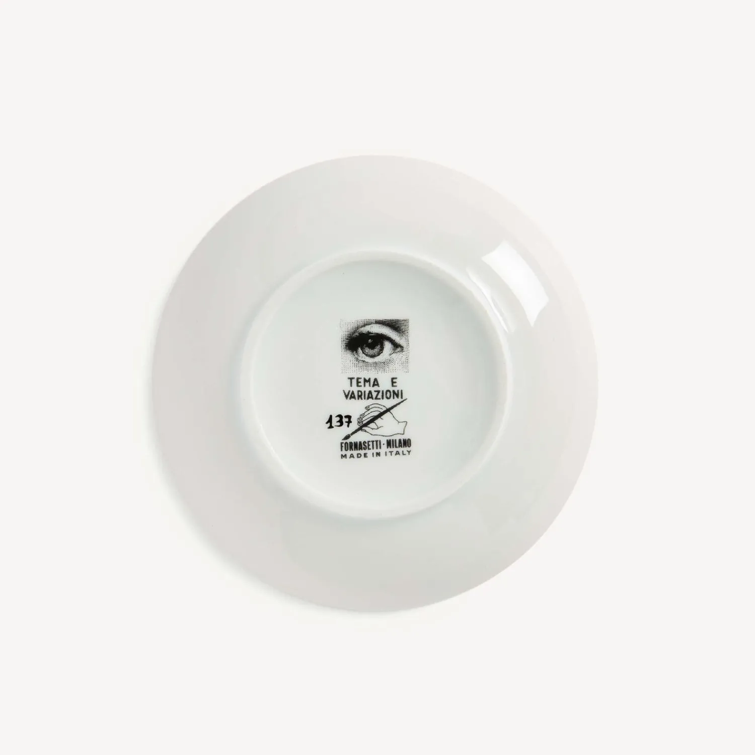 Small Containers<Fornasetti Round Box Tema E Variazioni N.137 White/Black