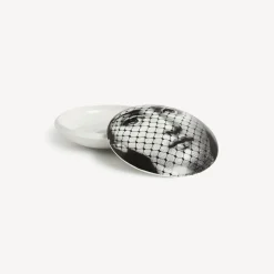 Small Containers<Fornasetti Round Box Tema E Variazioni N.78 White/Black