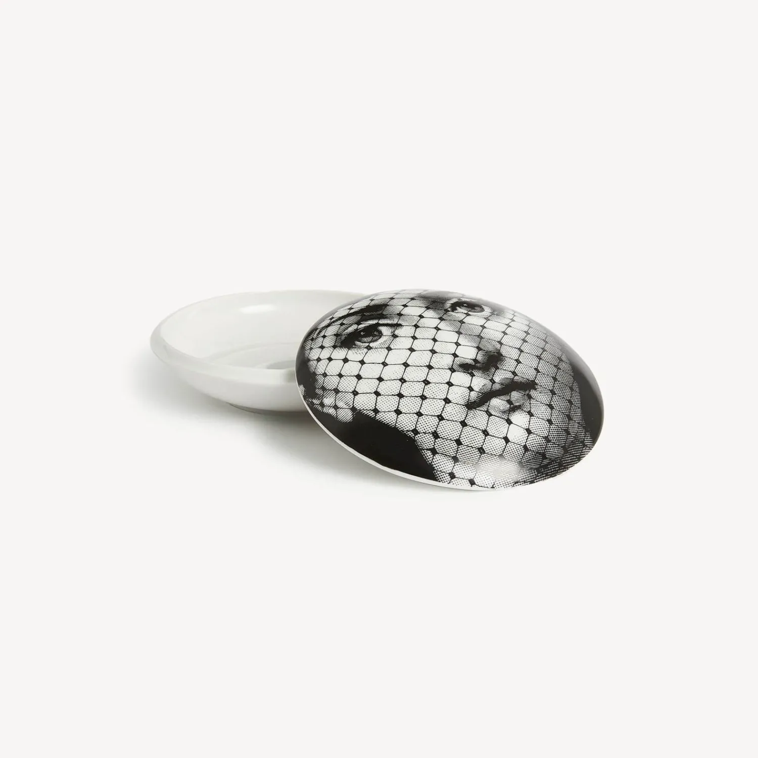 Small Containers<Fornasetti Round Box Tema E Variazioni N.78 White/Black