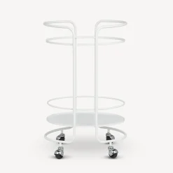 Food Trolley<Fornasetti Round Food Trolley White