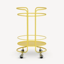 Food Trolley<Fornasetti Round Food Trolley Yellow