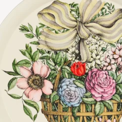 Decorative Trays And Pliants<Fornasetti Round Tray Cesto D'Oro Multicolour