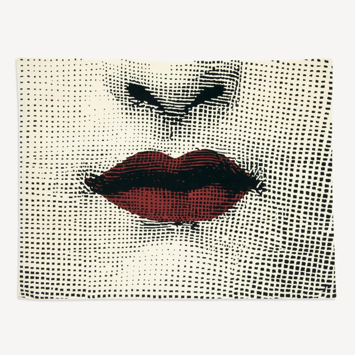 Design Rugs<Fornasetti Rug Bacio White/Black/Red