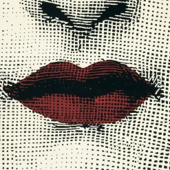 Design Rugs<Fornasetti Rug Bacio White/Black/Red
