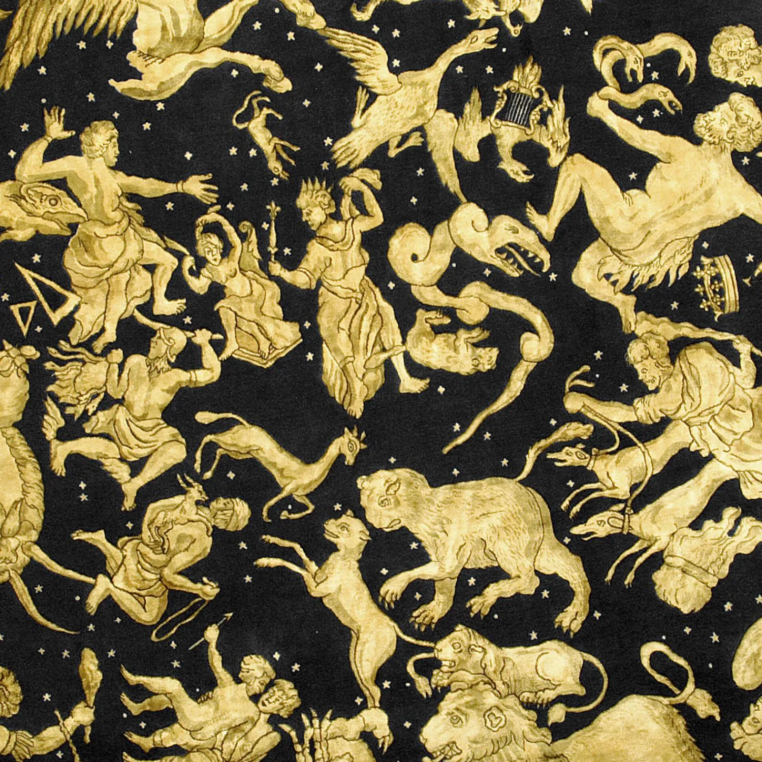 Design Rugs<Fornasetti Rug Emisfero Occidentale Black/Gold