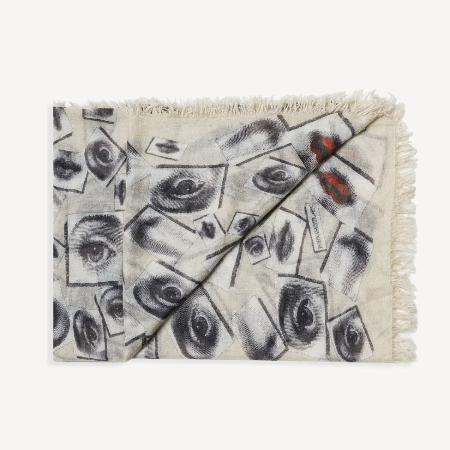Ties<Fornasetti Scarf Occhi White/Black