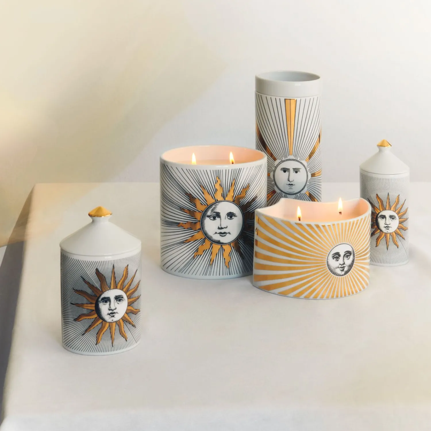Scented Candles<Fornasetti Se Poi Scented Candle - Soli Decor - Immaginazione Fragrance White/Black/Gold