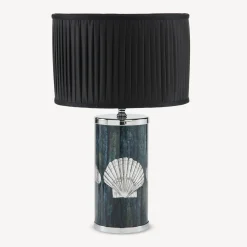 Lamps And Lampshades<Fornasetti Semi-Cylindrical Lampshade In Pleated Fabric Black