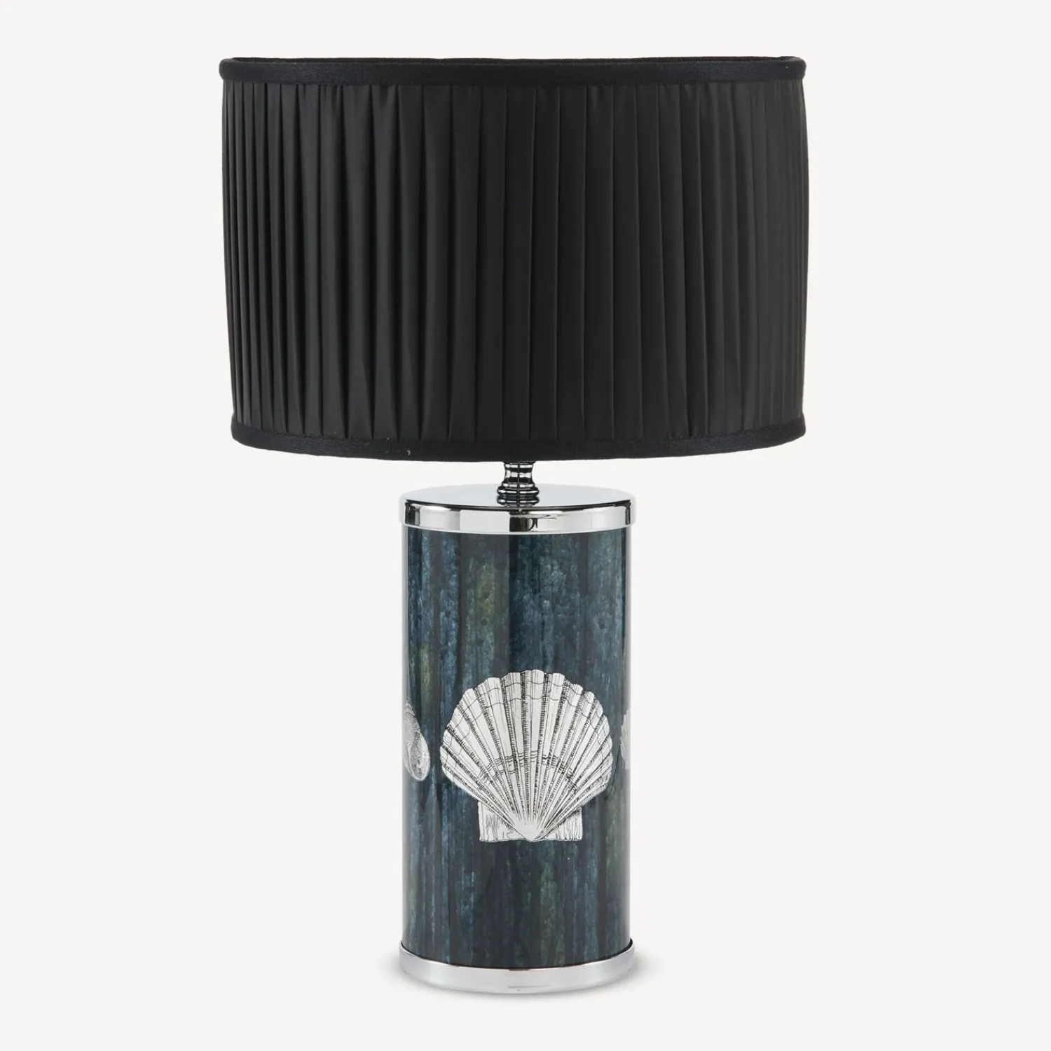 Lamps And Lampshades<Fornasetti Semi-Cylindrical Lampshade In Pleated Fabric Black