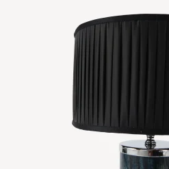 Lamps And Lampshades<Fornasetti Semi-Cylindrical Lampshade In Pleated Fabric Black