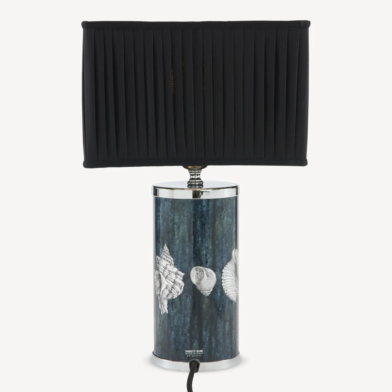 Lamps And Lampshades<Fornasetti Semi-Cylindrical Lampshade In Pleated Fabric Black