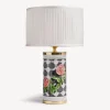 Lamps And Lampshades<Fornasetti Semi-Cylindrical Lampshade In Pleated Fabric White