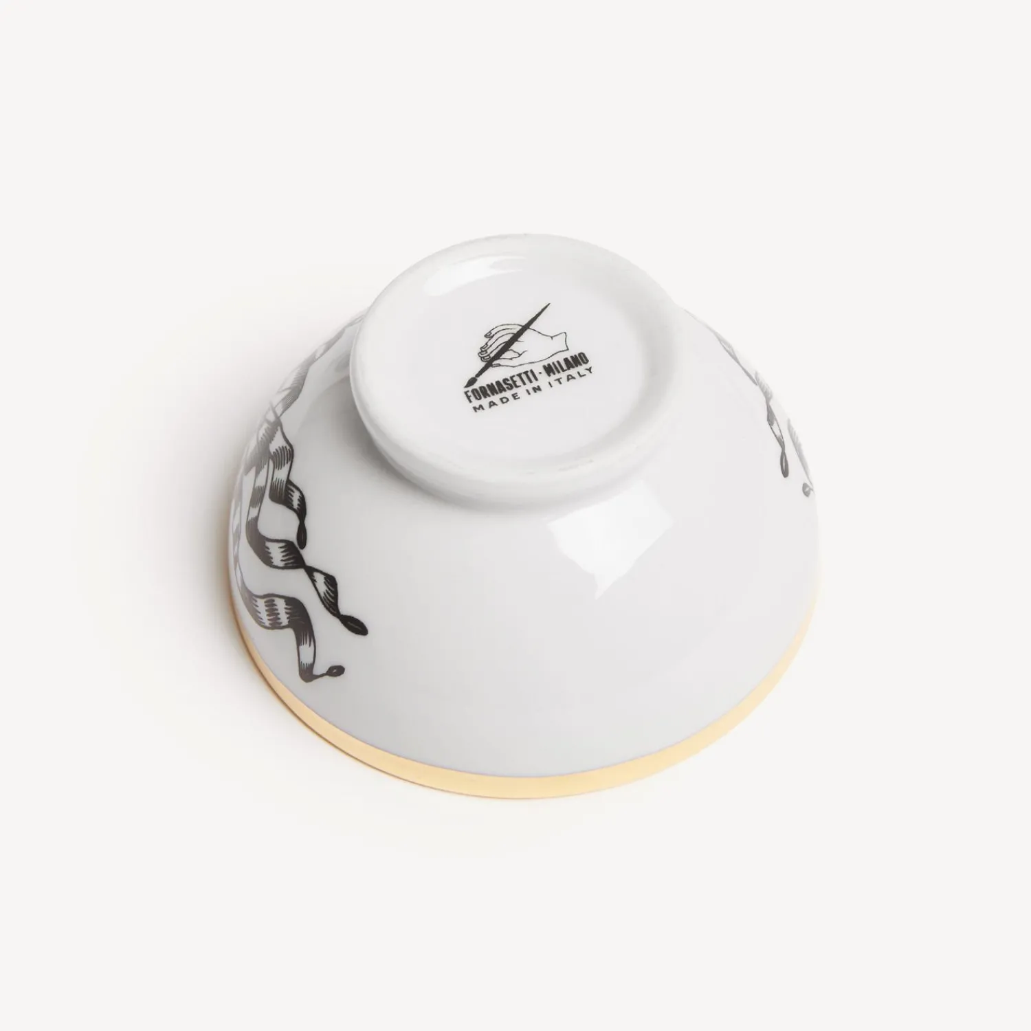 Appetizer Sets And Centrepieces<Fornasetti Set 6 Appetizer Bowls Appetizers White/Black/Gold