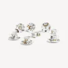 Tea And Coffee Sets<Fornasetti Set 6 Coffee Cups Astronomici White/Black/Gold