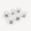Glasses And Coasters<Fornasetti Set 6 Glasses Occhio E Bocca Black