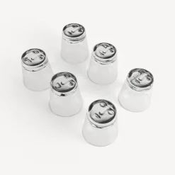 Glasses And Coasters<Fornasetti Set 6 Glasses Tema E Variazioni Black