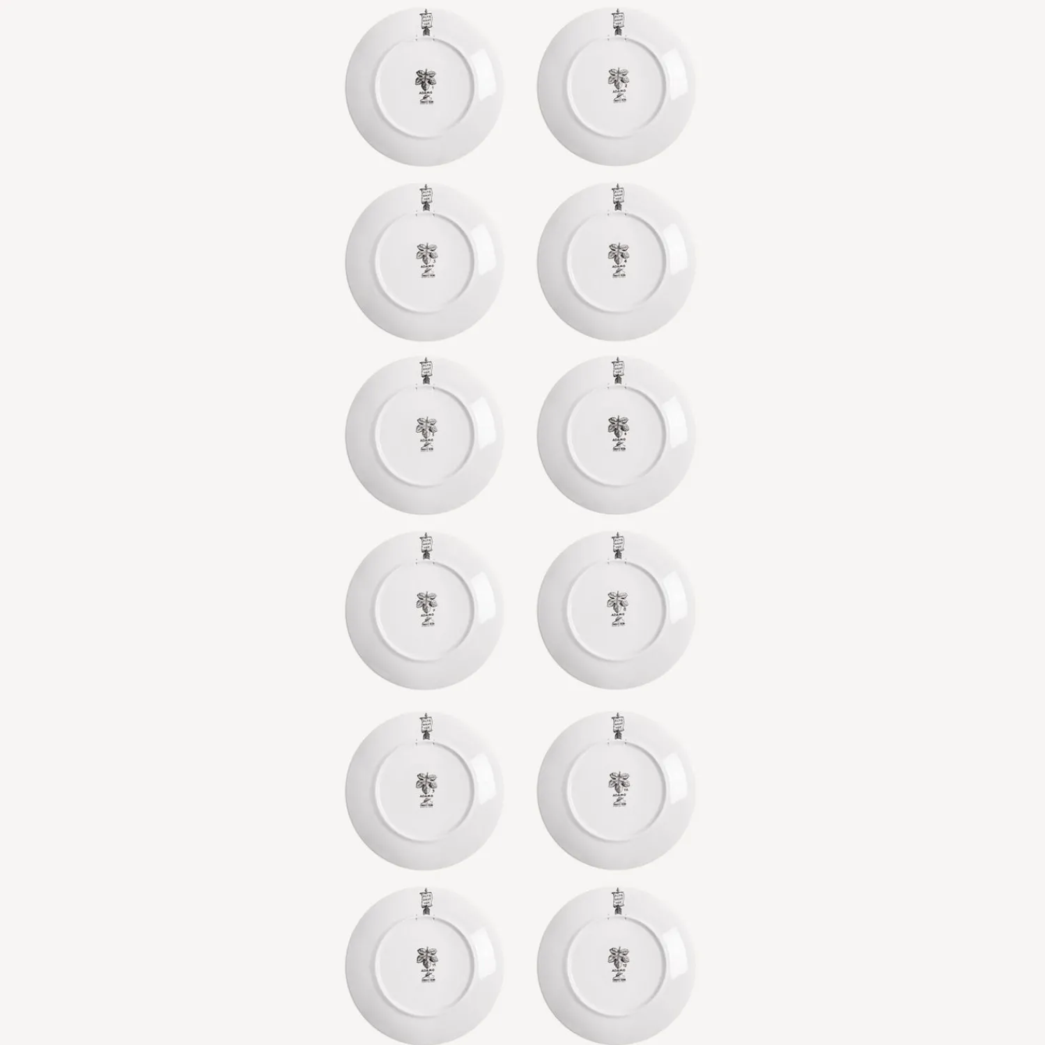 Decorative Plates<Fornasetti Set 12 Plates Adamo White/Black