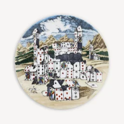 Decorative Plates<Fornasetti Set 12 Plates Citta Di Carte Multicolour