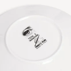 Tea And Coffee Sets<Fornasetti Set 6 Tea Cups Facciata Quattrocentesca White/Black