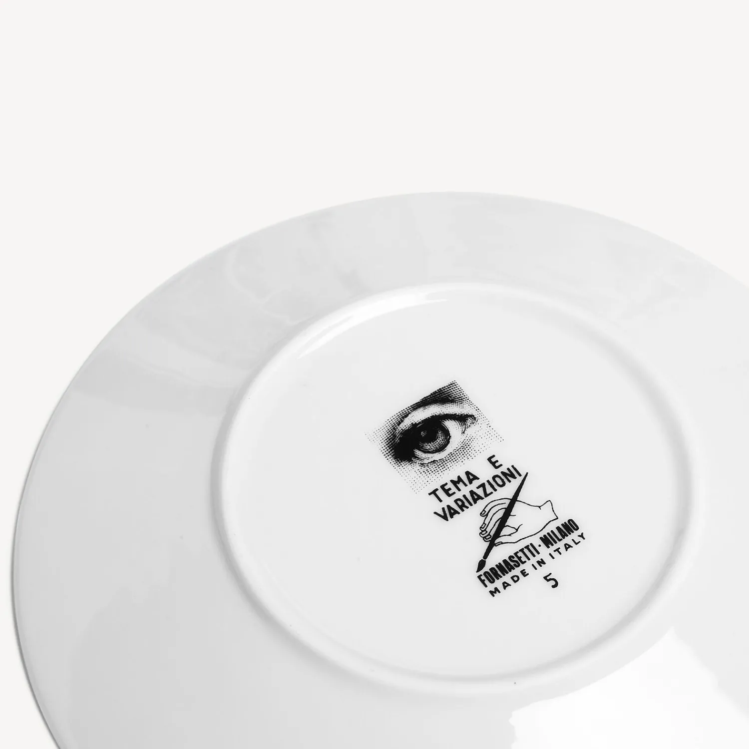 Tea And Coffee Sets<Fornasetti Set 6 Tea Cups Tema E Variazioni White/Black/Gold