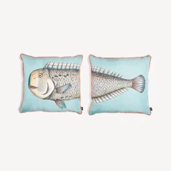 Cushions<Fornasetti Set Of 2 Cushions Grande Pesce Multicolour