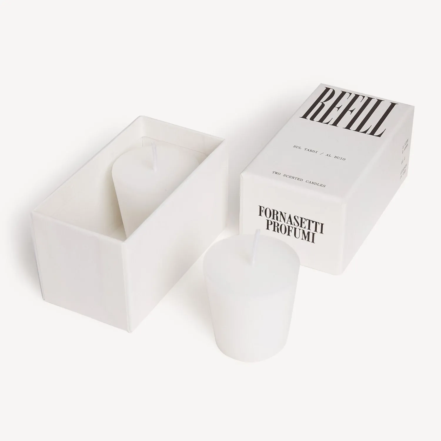 Scented Candles<Fornasetti Set Of Two Refill Scented Candle Al Buio E Sul Tardi - Fragrance Frutto Proibito White