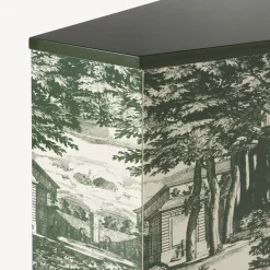 Cabinets<Fornasetti Small Cabinet Polyhedric Giardino Settecentesco Green/Ivory