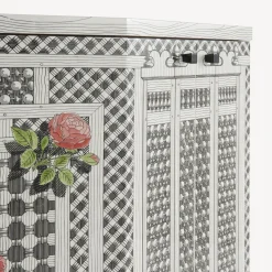 Cabinets<Fornasetti Small Cabinet Polyhedric Musciarabia Con Rose Multicolour