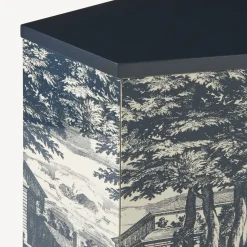 Cabinets<Fornasetti Small Cabinet Polyhedric Giardino Settecentesco Blue/Ivory