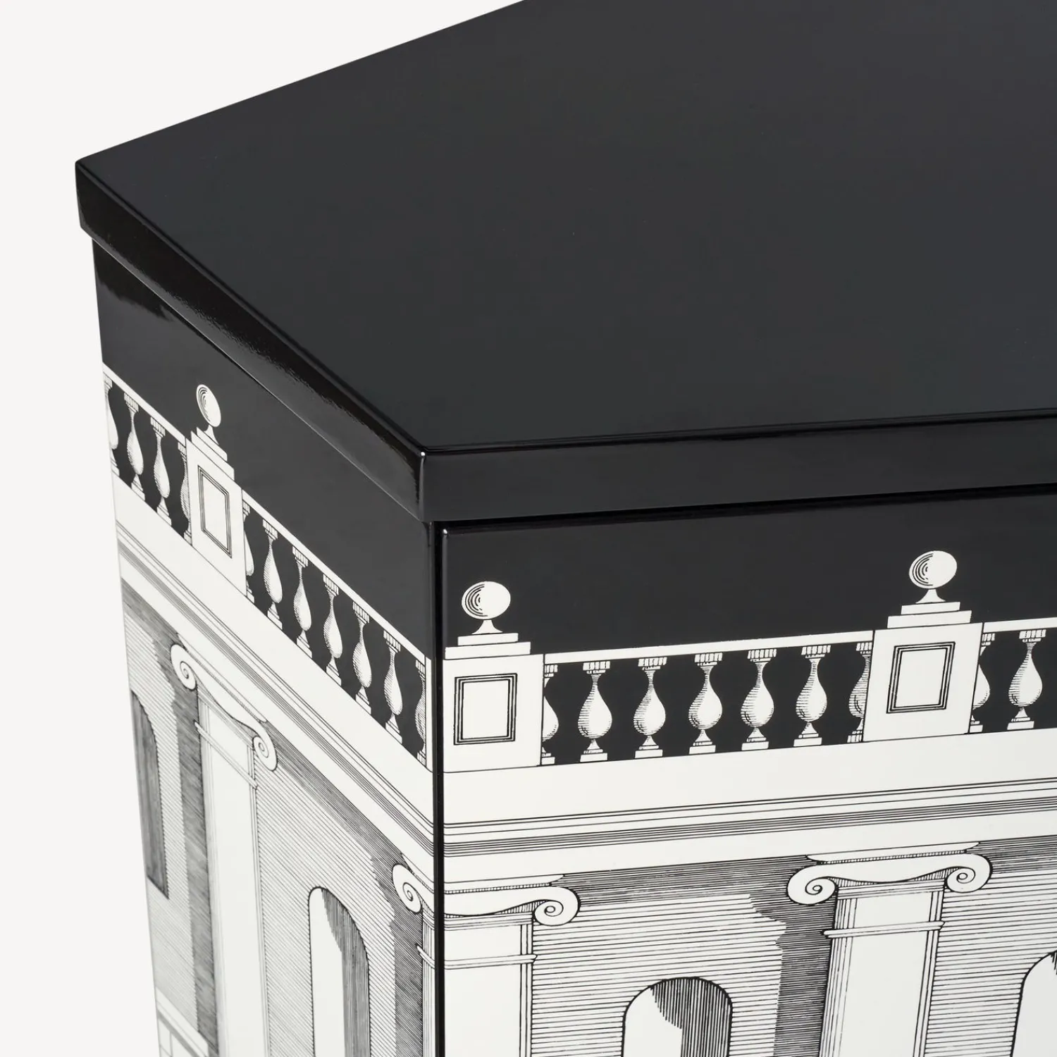 Cabinets<Fornasetti Small Cabinet Polyhedric Casa Con Colonne White/Black