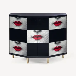 Cabinets<Fornasetti Small Cabinet Polyhedric Kiss Red/White/Black