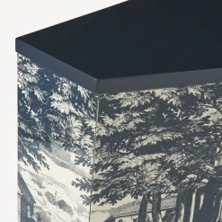 Cabinets<Fornasetti Small Cabinet Polyhedric Giardino Settecentesco Blue/Ivory