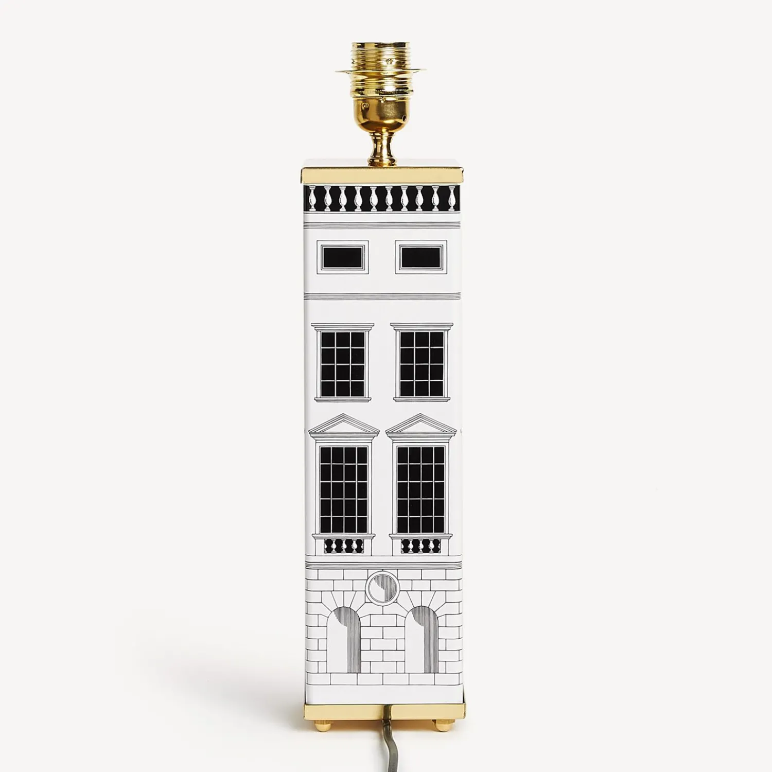 Lamps And Lampshades<Fornasetti Square Lamp Base Architettura White/Black
