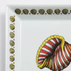 Decorative Plates<Fornasetti Square Plate Giro Di Conchiglie Multicolour