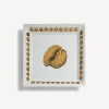 Decorative Plates<Fornasetti Square Plate Giro Di Conchiglie White/Black/Gold