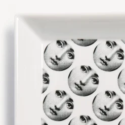 Decorative Plates<Fornasetti Square Plate Tema E Variazioni N.197 White/Black