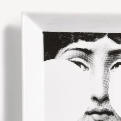 Decorative Plates<Fornasetti Square Plate Tema E Variazioni N.149 White/Black
