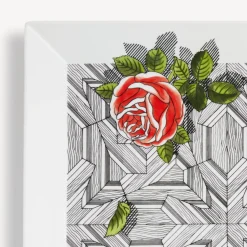 Decorative Trays<Fornasetti Square Tray Musciarabia Con Rose Multicolour