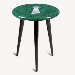 Stools<Fornasetti Stool Serratura Su Malachite Green/White/Black