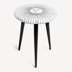 Stools<Fornasetti Stool Sole Splendente White/Black