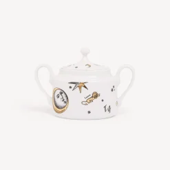 Tea And Coffee Sets<Fornasetti Sugar Bowl Astronomici White/Black/Gold