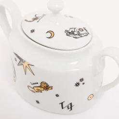 Tea And Coffee Sets<Fornasetti Sugar Bowl Astronomici White/Black/Gold