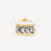 Tea And Coffee Sets<Fornasetti Sugar Bowl Cammei White/Black/Gold
