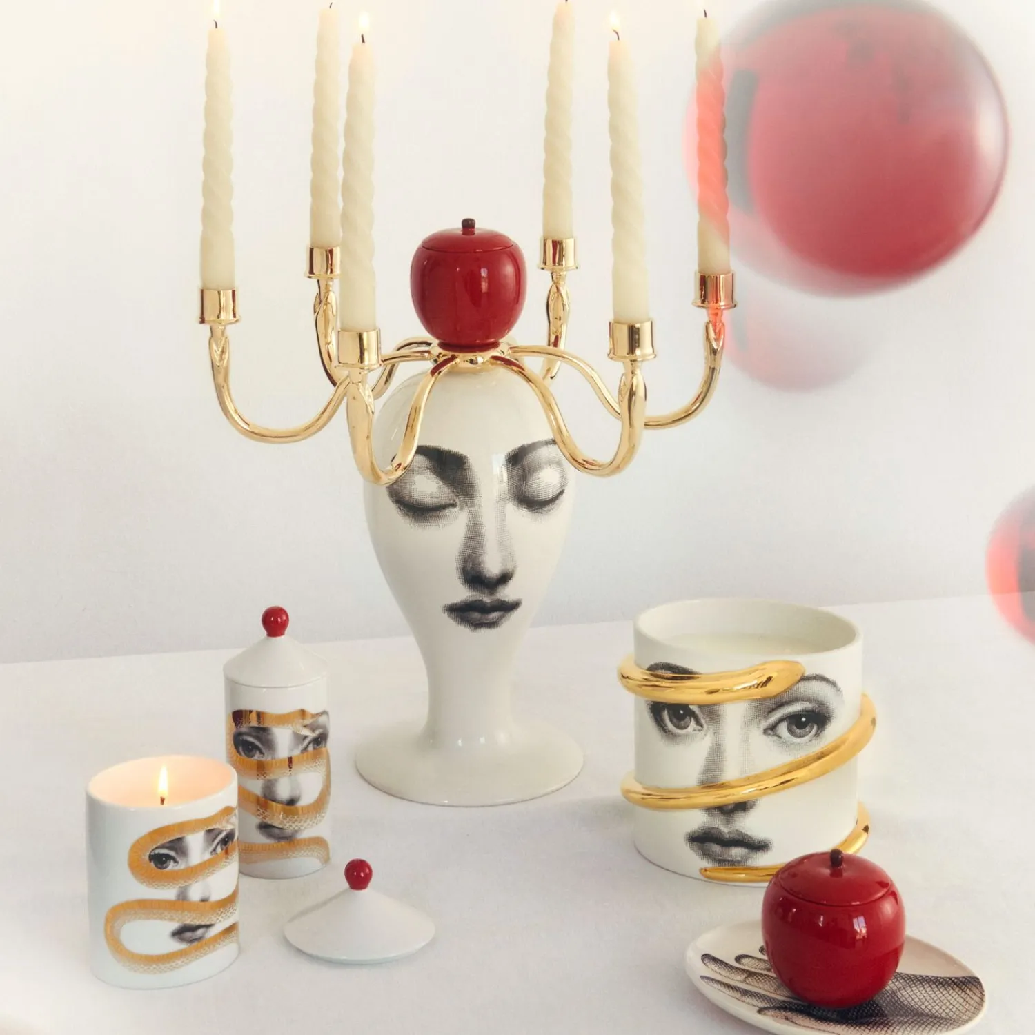 Scented Candles<Fornasetti Sul Tardi Candelabra - Peccato Originale Decor - Frutto Proibito Fragrance Multicolour