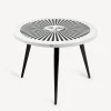 Tables<Fornasetti Table Sole Raggiante White/Black
